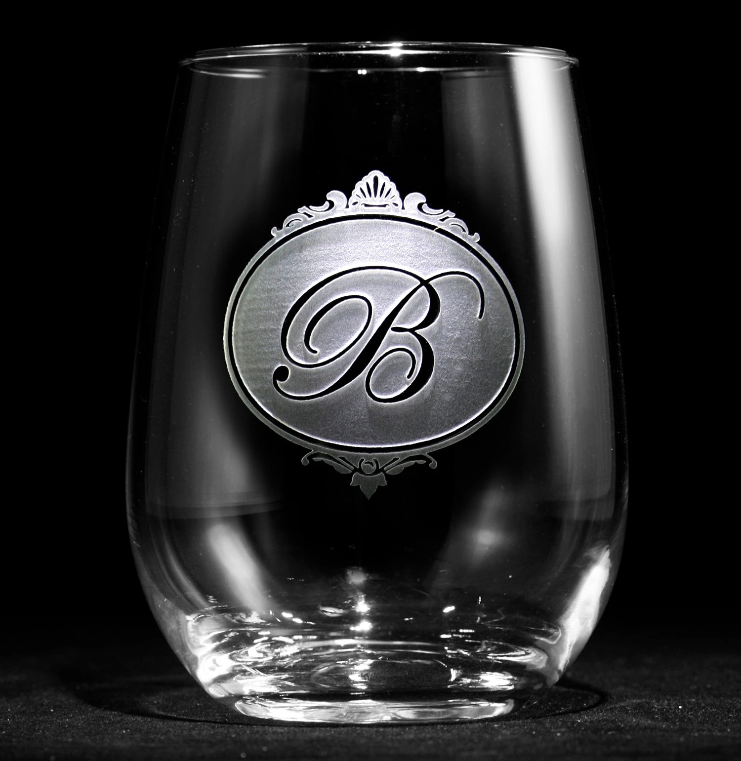 Monogram Stemless Wine Glass Gift 2 Monogram Stemless Wine Glass Gift - Image 2