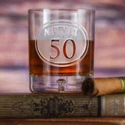 Engraved 50th Birthday Whiskey Glass