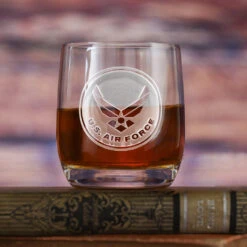 Air Force Weinland Whiskey Engraved Crystal Glass