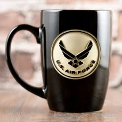Engraved Air Force Coffee Mug Gifts Personalized -crystal imagery shop AirForceBcof