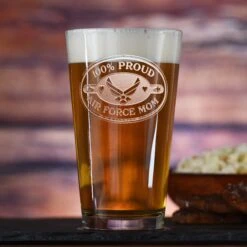 Air Force Mom Pint Pub Beer Glass