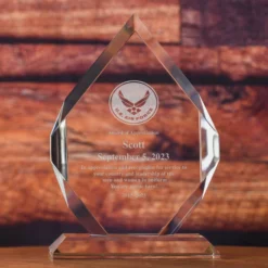 Military Optic Crystal Diamond Recognition Award, Army, Navy, Air Force, Marines 12 Military Optic Crystal Diamond Recognition Award, Army, Navy, Air Force, Marines -crystal imagery shop AirForce DiamondAward scaled