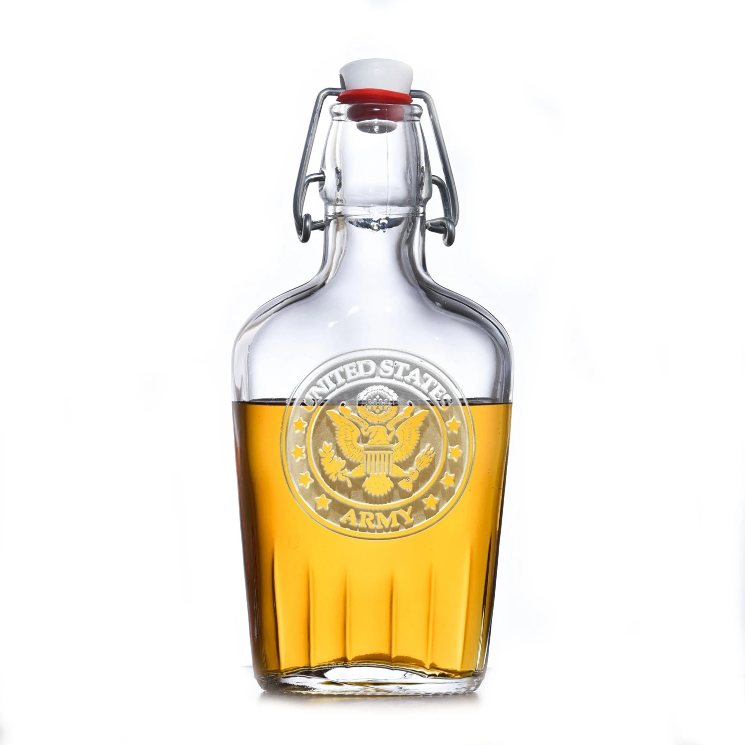 Army Seal Insignia Engraved Whiskey Flask Gift 2 Army Seal Insignia Engraved Whiskey Flask Gift - Image 2