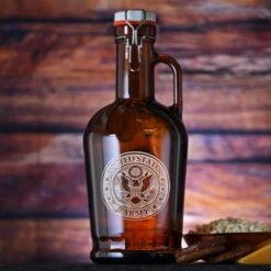 Army Flip Or Swing Top Grolsch Beer Growler Engraved