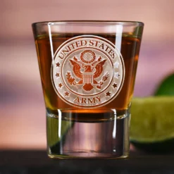 2.8oz, Engraved Army Shot Glass
