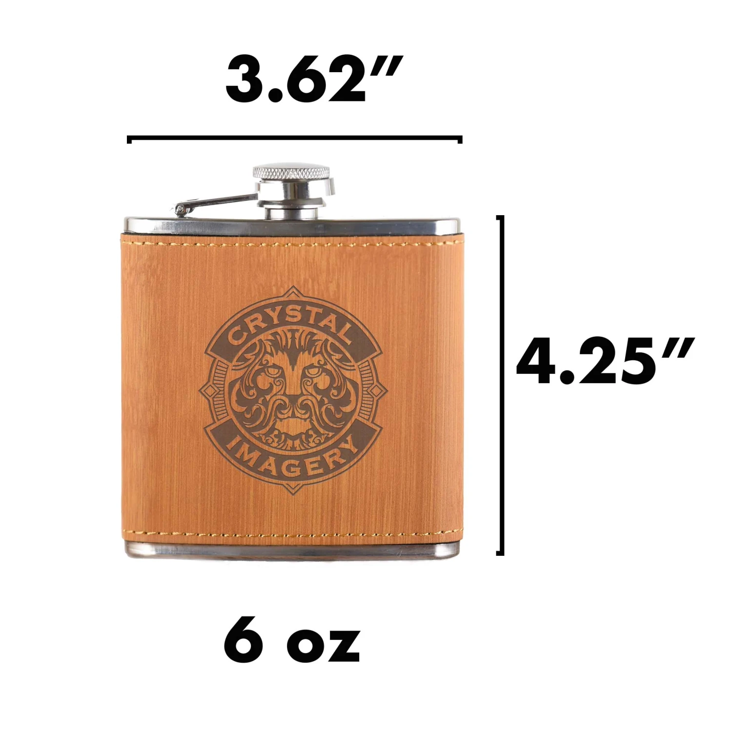 Groomsman Bamboo Custom Engraved Flask Gift 2 Groomsman Bamboo Custom Engraved Flask Gift - Image 2