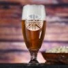 British Flag Engraved Beer Lager Chalice