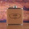 Groomsman Cork Custom Engraved Flask Gift