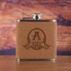 Personalized Monogram Engraved Cork Flask Gift