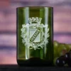Coat Of Arms Green Recycle Wine Bottle Glass Tumbler