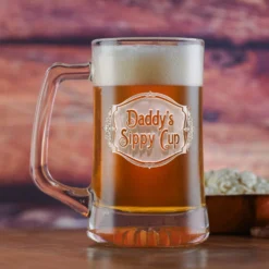 Engraved Daddy's Sippy Cup Beer Mug