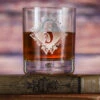 Engraved Monogram Whiskey Scotch Bar Glasses