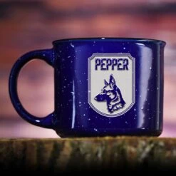 Your Dog Breed Custom Blue Campfire Mug