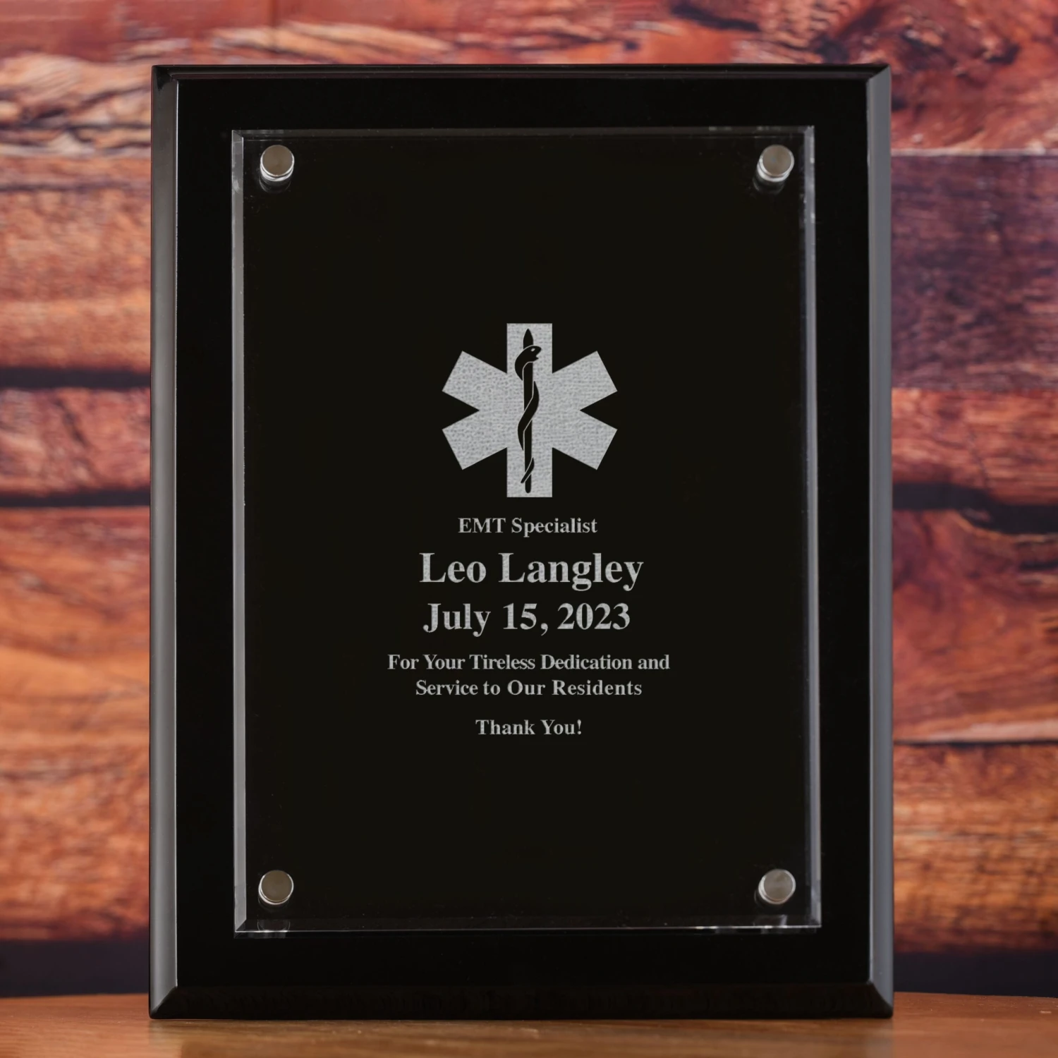 EMT First Responder Wall Plaque Recognition Award Laser Etched 1 EMT First Responder Wall Plaque Recognition Award Laser Etched