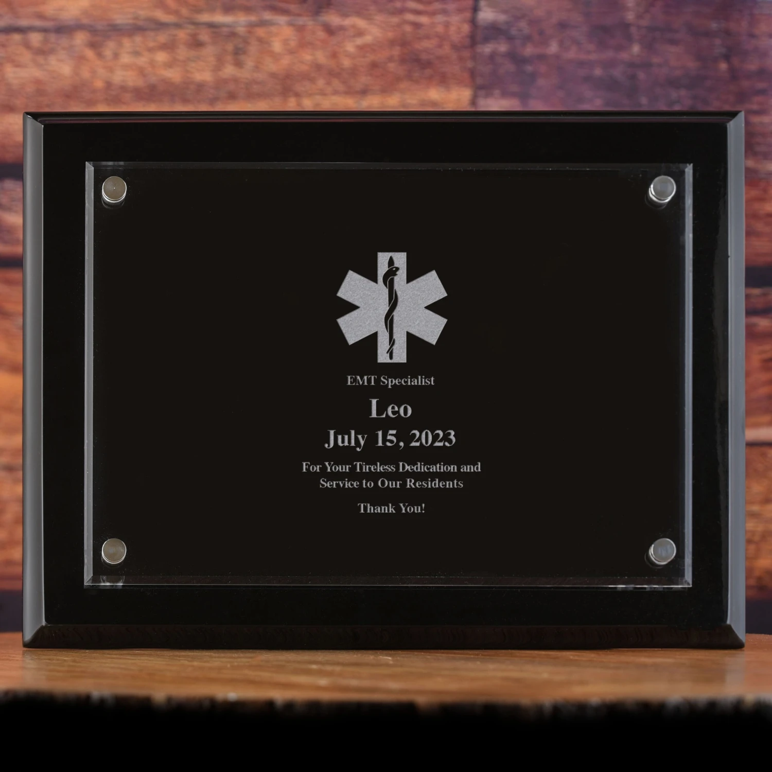 EMT First Responder Wall Plaque Recognition Award Laser Etched 2 EMT First Responder Wall Plaque Recognition Award Laser Etched - Image 2