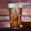 Eiffel Tower Engraved Pub Pint Glass