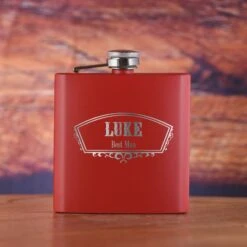 Groomsman Custom Pocket Flask Gift Engraved