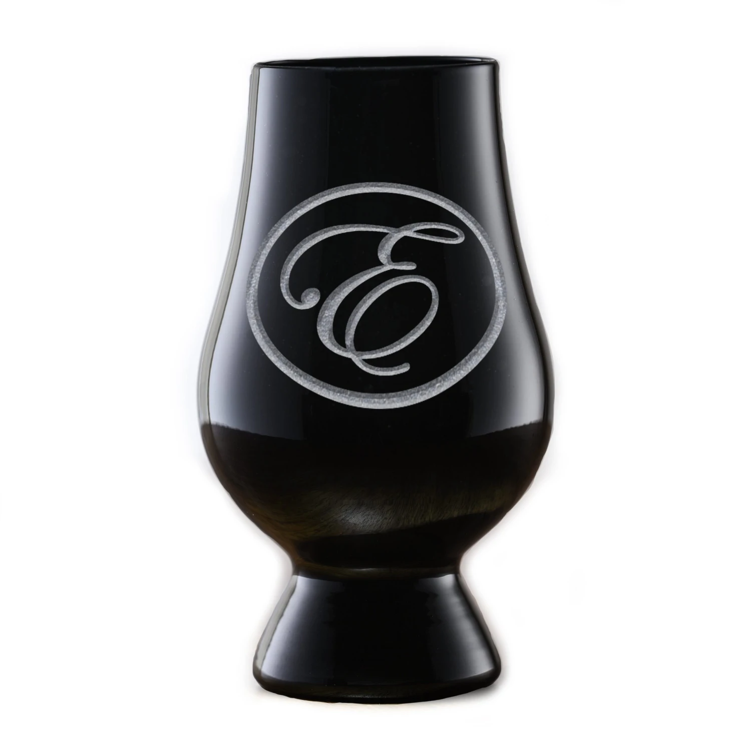 Black Glencairn Whisky Glass With Monogram 2 Black Glencairn Whisky Glass With Monogram - Image 2