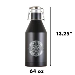 Your Logo Black Vacuum Insulated Growler With Swing-Top Lid -crystal imagery shop GrowlerBlack 8bbd556e 2995 47d9 8726 dbc37b269303