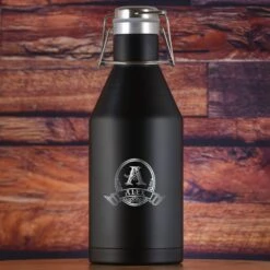 Personalized Black Beer Growler Gift Engraved