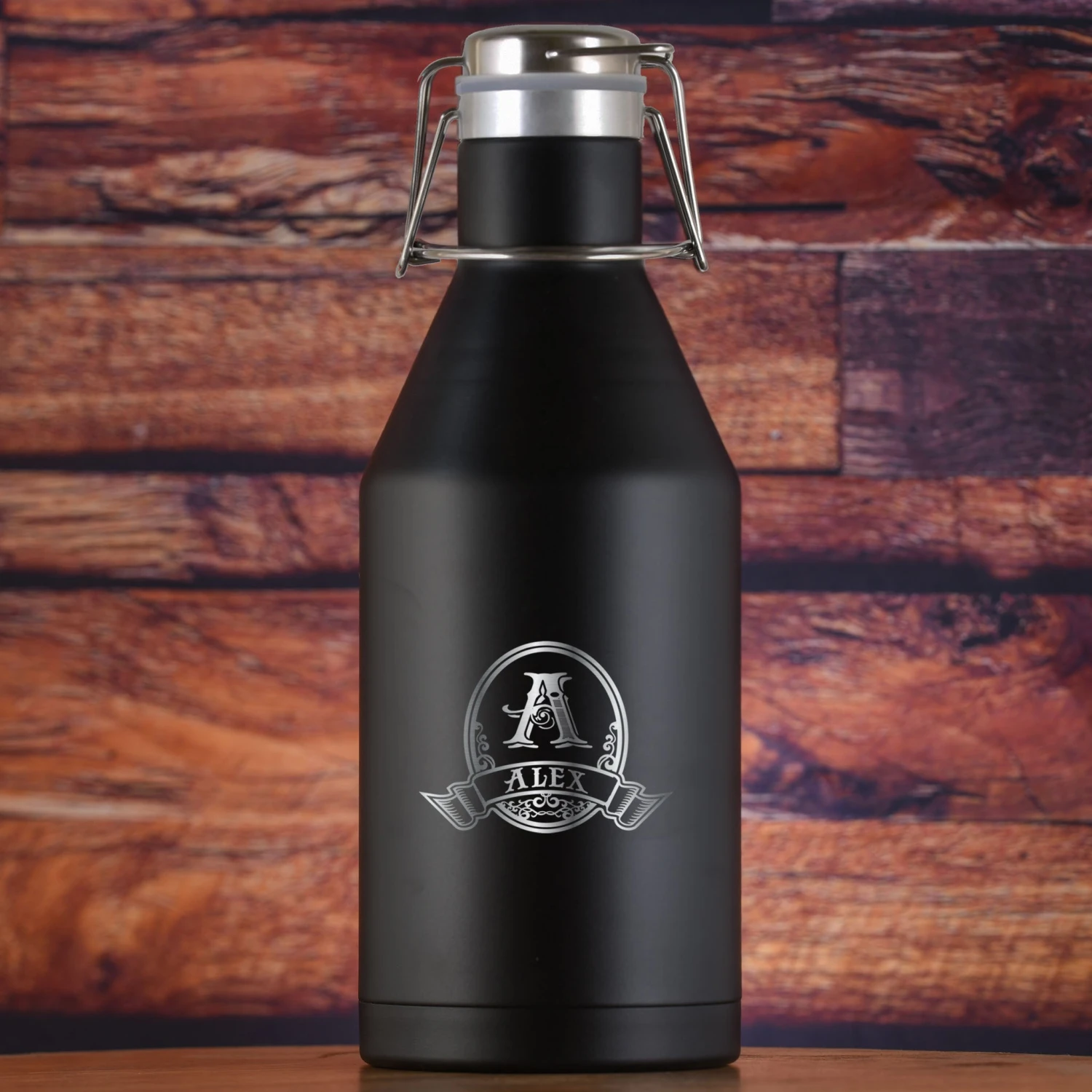 Personalized Black Beer Growler Gift Engraved 1 Personalized Black Beer Growler Gift Engraved