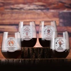 Halloween Witch's Brew And Potion Stemless Wine Glasses