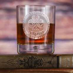 Custom Irish Whiskey Scotch Bar Glass