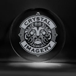 Laser Etched Your Logo Glass Ornament