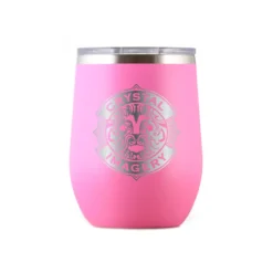 Stemless Wine Travel Tumbler With Your Own Logo Yeti Style -crystal imagery shop LESS TUMB Pink scaled