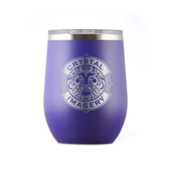 Stemless Wine Travel Tumbler With Your Own Logo Yeti Style -crystal imagery shop LESS TUMB Purple