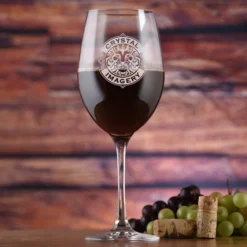 Laser Etched Crystal Red Wine Glass With Your Logo