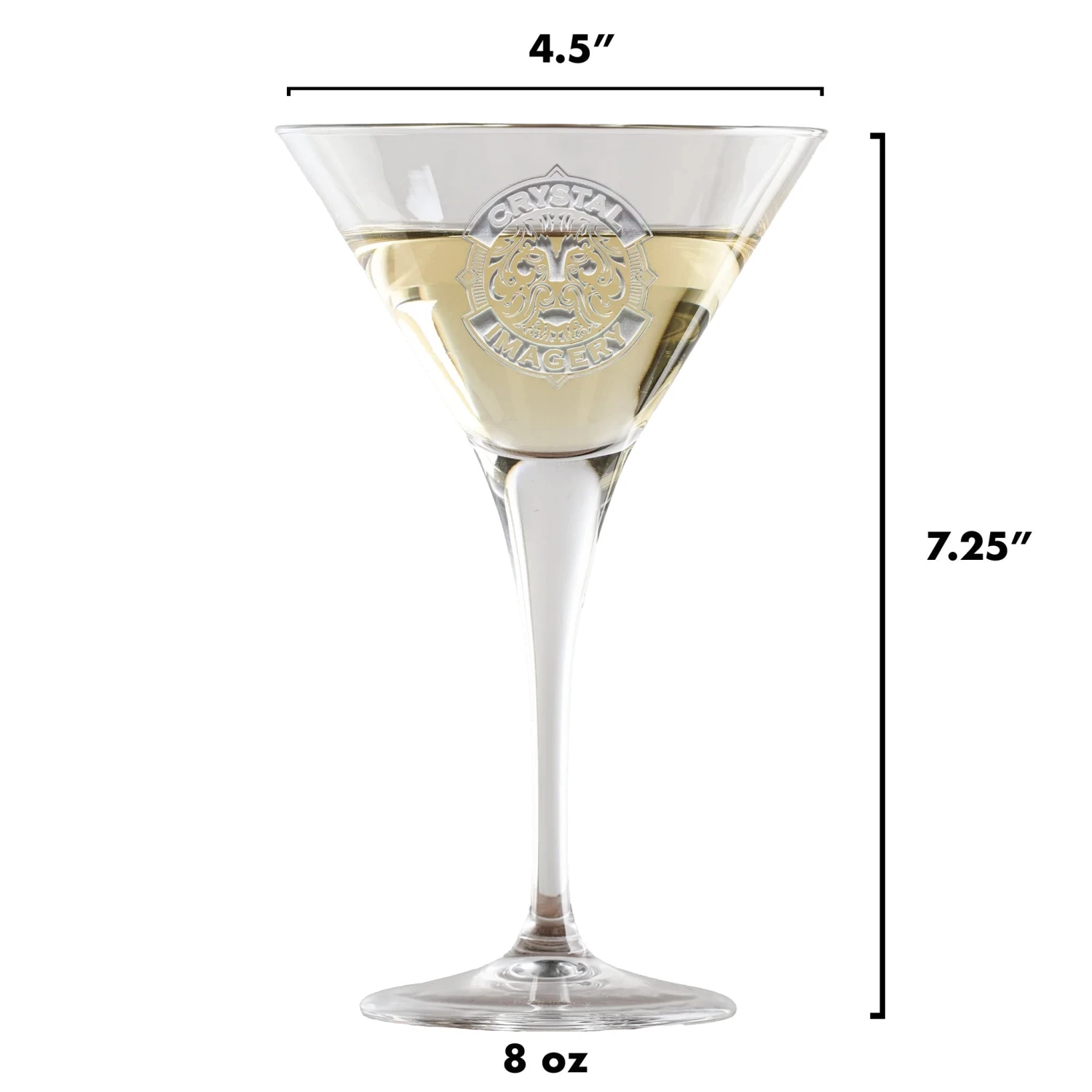 Engraved Crystal Martini Cosmopolitan Glass 2 Engraved Crystal Martini Cosmopolitan Glass - Image 2