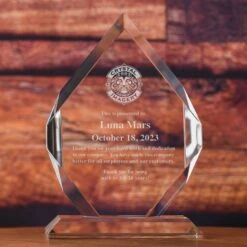 Custom Logo Design Crystal Diamond Desktop Recognition Award