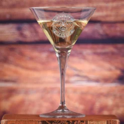 Your Own Logo Engraved Promotional Crystal Martini Glass