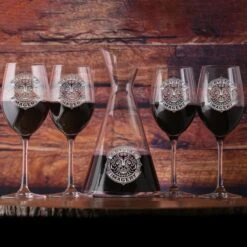 Your Logo Crystal Wine Decanter And Glasses Gift Set