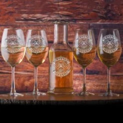 Your Own Logo Crystal Purity Wine Carafe And Glasses Gift Set