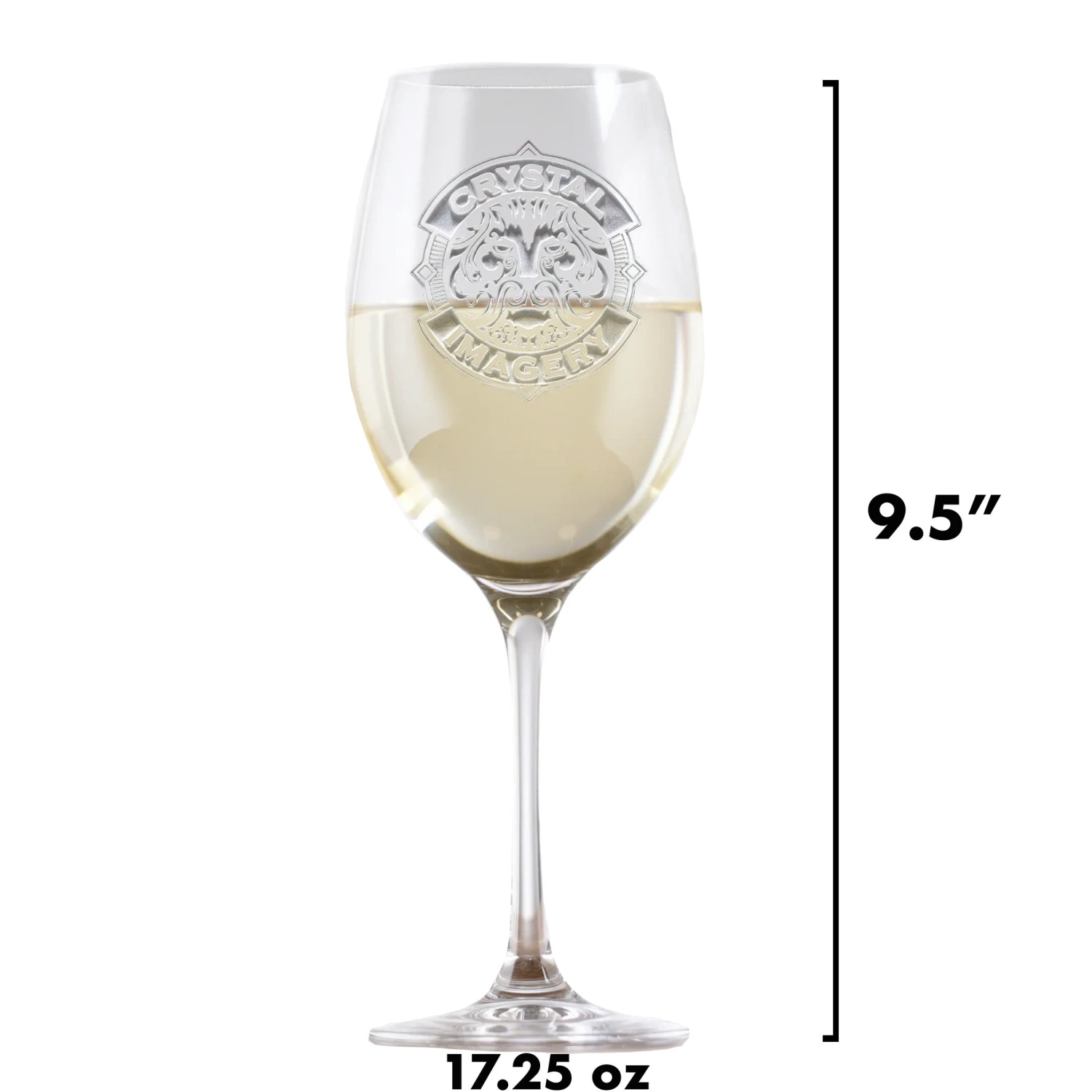 Laser Etched Corporate Logo Crystal Wine Glass 2 Laser Etched Corporate Logo Crystal Wine Glass - Image 2