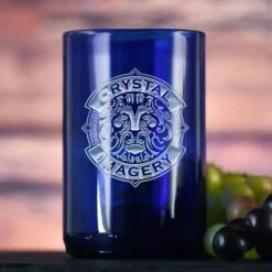 Cobalt Blue Recycled Wine Bottle Glass With Your Logo