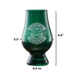 Custom Logo Engraved Green Glencairn Glass 5 Custom Logo Engraved Green Glencairn Glass -crystal imagery shop Logo glen Green