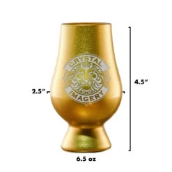 Custom Logo Engraved Gold Glencairn Glass -crystal imagery shop Logo glen gold