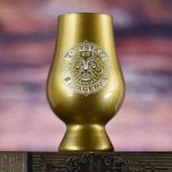 Custom Logo Engraved Gold Glencairn Glass