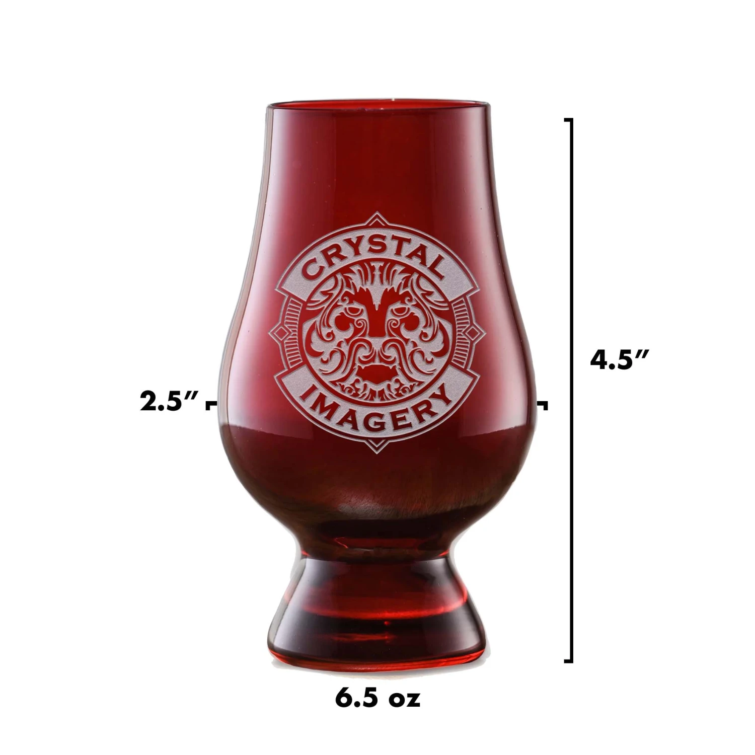 Custom Logo Engraved Red Glencairn Glass 3 Custom Logo Engraved Red Glencairn Glass - Image 3