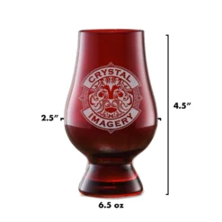 Red Glencairn Whisky Glass With Monogram -crystal imagery shop Logo glen red e994a910 eb47 47d8 b4e7 5421d3abddf5
