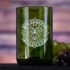 Green Recycled Wine Bottle Glass With Your Logo