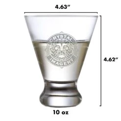 Custom Engraved Martini Glass -crystal imagery shop Logo martini