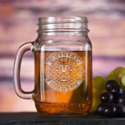 Company Logo Mason Jar Mugs, Engraved