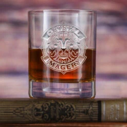 Your Logo Stolzle Crystal Custom Engraved Whiskey Rocks Glass