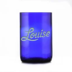 Thelma & Louise Engraved Tumbler Set, Recycled Wine Bottle -crystal imagery shop Louise blue scaled