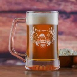 Patriotic USA 'Merica Bald Eagle Beer Mug