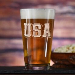 USA Pride Pint Pub Beer Glass